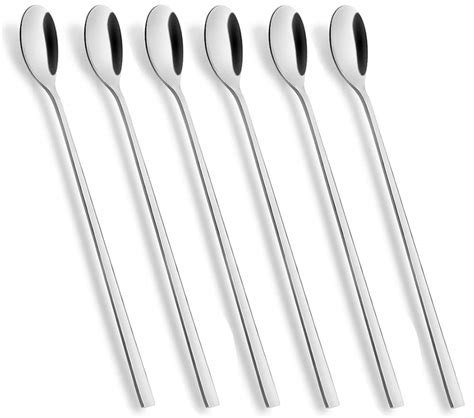 Long Handle Spoon Coffee Stirrers 9 Inch Ice Tea Spoon AOOSY Premium