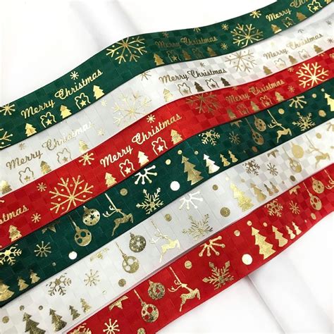 Jual 1 YARD PITA NATAL MOTIF MERRY CHRISTMAS SALJU 2 5CM PITA KADO