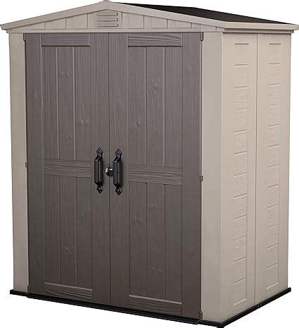 Keter Factor Outdoor Plastic Garden Storage Shed Beige X Ft