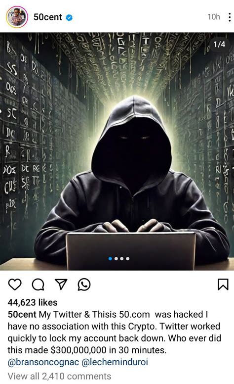 Rapper Cent S Twitter Hacked To Hype The Gunit Token Cryptopolitan