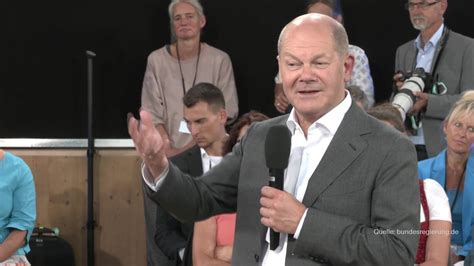 Kanzler hautnah Kanzlergespräch in Füssen Olaf Scholz stellt sich den