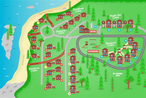 Tofino Cabins Map | Crystal Cove Beach Resort