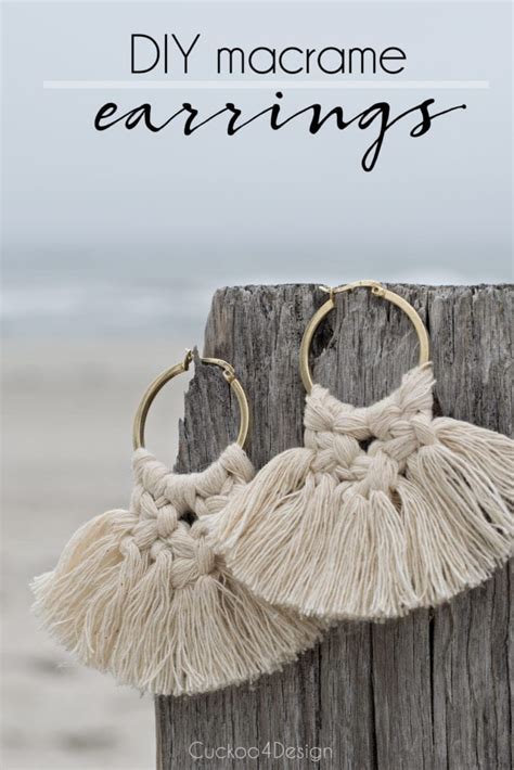 How To Make Diy Macrame Earrings A Step By Step Tutorial Cuckoo Design