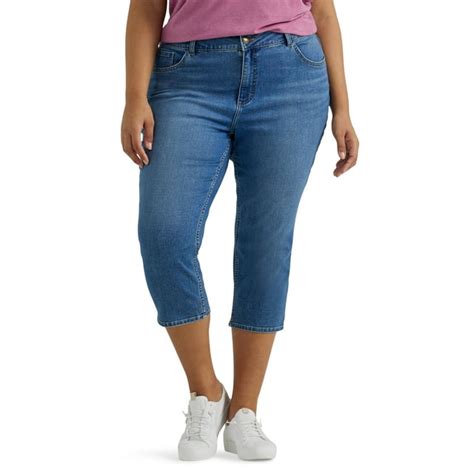 Lee Womens Plus Midrise Capri