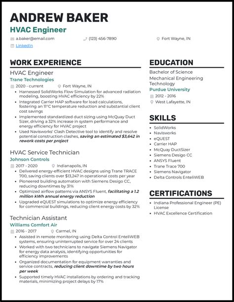 Hvac Resume Examples Coming In Hot For