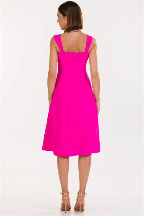 Vestido Midi De Alfaiataria Feminina Mariah Pink Garavani