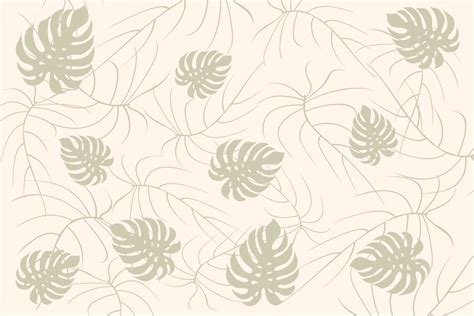 Tropical Leaf Wallpaper Nature Leaf Pattern Design With Hand Drawn