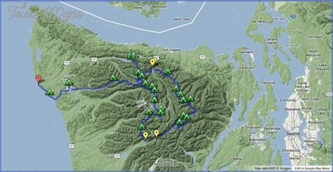 Olympic National Park Hiking Map