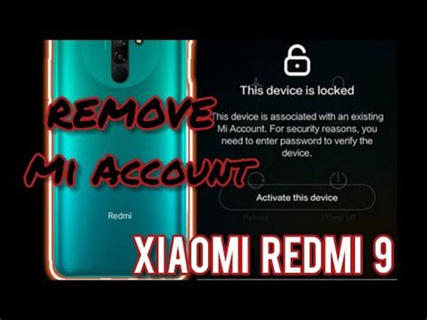 Xiaomi Redmi 9 M2004J19AG Lancelot Remove Mi Account Bypass