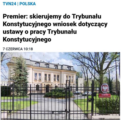 Premier Skieruje Wniosek Do Trybuna U Konstytucyjnego Dot Pracy