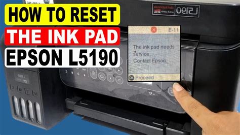 How To Reset Epson L5190 Ink Pad Needs Service With Epson L5190 Resetter Youtube