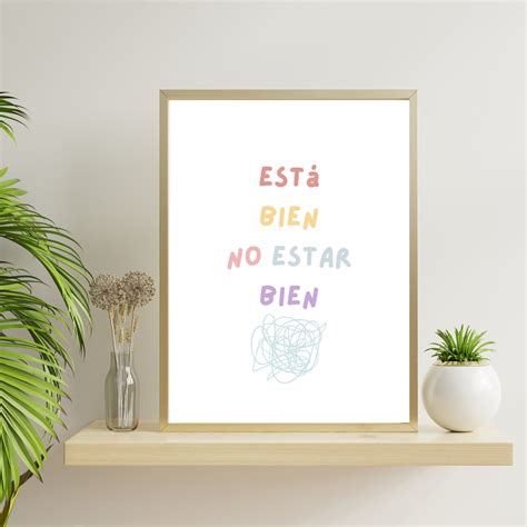 Est Bien No Estar Bien Frase Imprimible De Salud Mental Arte Etsy M Xico