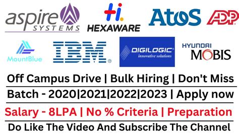 Off Campus Drive Batch Bulk Hiring Lpa