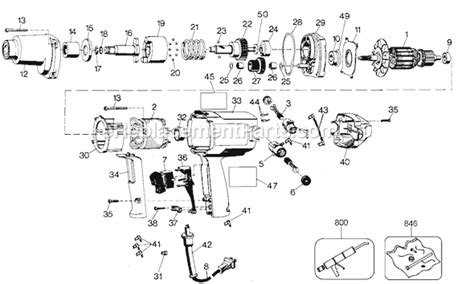 Black and Decker EW5000 1/2 Impact Wrench OEM Replacement Parts From ...
