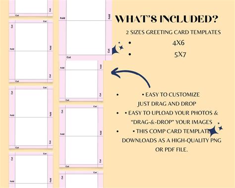 Greeting Card Templates Drag And Drop X And X Foldable Cards