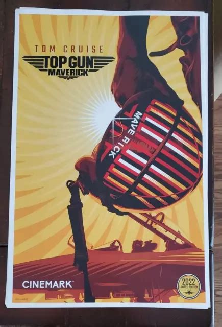 TOP GUN MAVERICK 2022 Tom Cruise 11x17 CINEMARK Movie POSTER