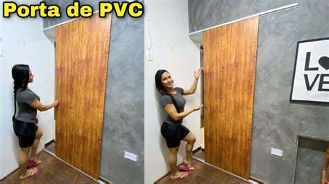 Porta De Correr De Pvc Menos De F Cil E Barato Passo A