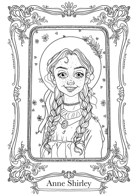 Anne Of Green Gables Coloring Page Classical Characters Etsy Uk Coloring Pages Anne Of