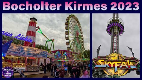 Bocholter Kirmes 2023Rundgang alle Fahrgeschäfte 4K YouTube