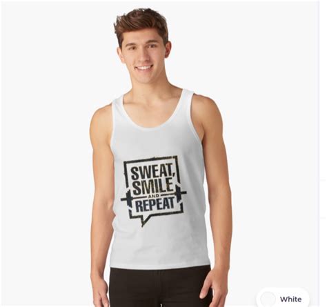 Sweat Smile Repeat Workout Design Tank Tops