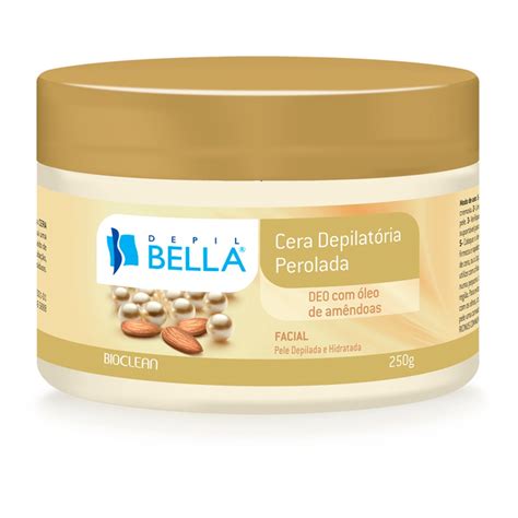 Cera Depilatória Facial Perolada Depil Bella Óleo de Amêndoas 250g