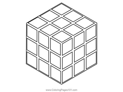 Rubiks Cube Coloring Page Coloring Pages Printable Coloring Pages