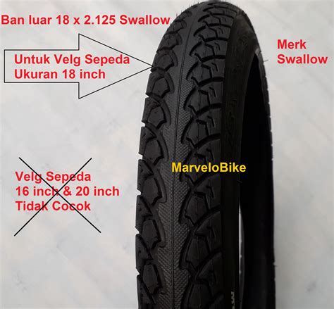 Ban Luar Sepeda 18 X 2 125 Swallow Hitam Polos Lazada Indonesia