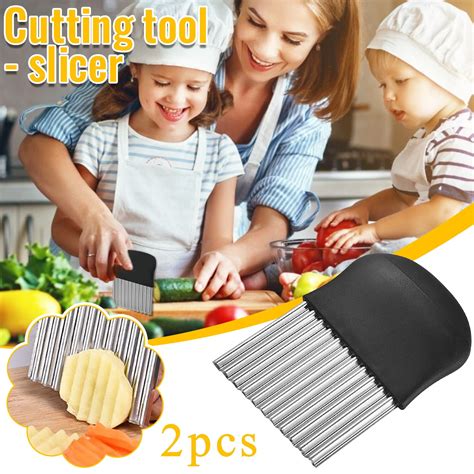 Kitchen Zkccnuk Multifunctional Wavy Potato Slicing Knife Folded French