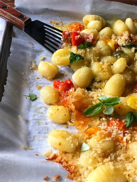 Sheet Pan Supper Recipe Gnocchi With Tomatoes Basil And Bocconcini Cheese Savvymom