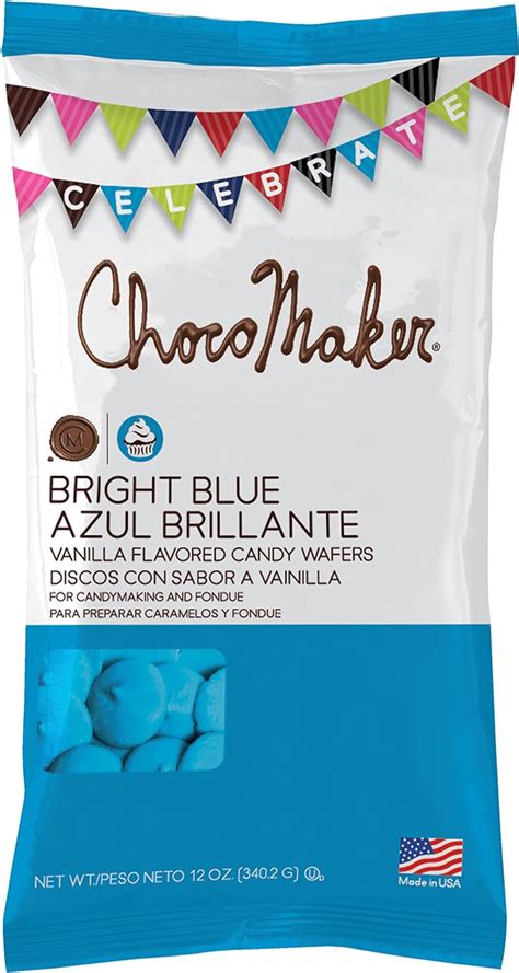 Chocomaker Bright Blue R Vanilla Flavored Candy Wafers 12oz