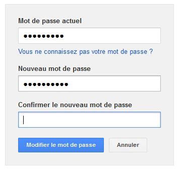 Quelques Explications Pour Changer Votre Mot De Passe Sur Gmail Hot