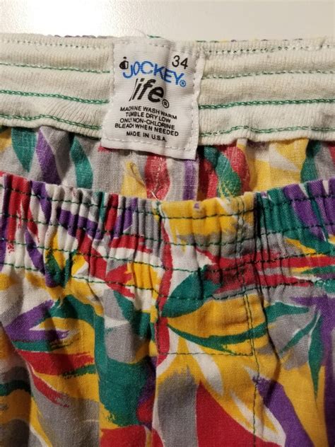 Vintage Jockey Boxer Shorts Tropical Underwear Shorts Gem