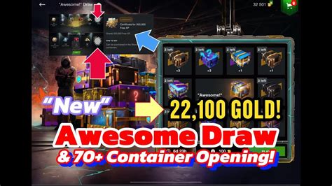 Wot Blitz Awesome Draw Crate Opening Containers K Gold In K