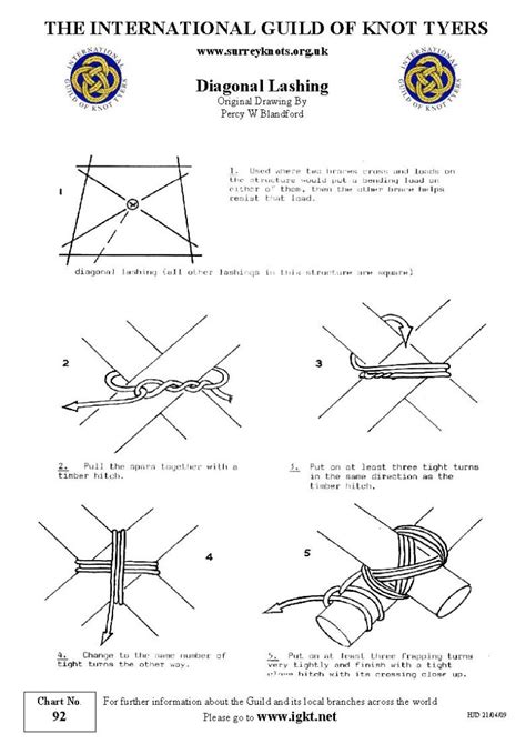 International Guild of Knot Tyers - Surrey Branch - 92 Diagonal Lashing