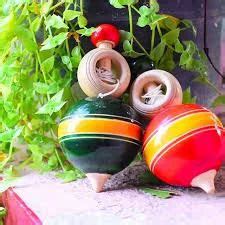 Pambaram Game Spinning Top Wooden Spinning Lattoo With Thread At Rs