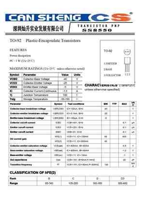 SS8550 Datasheet and Replacement, Transistor Equivalent Finder, Cross ...