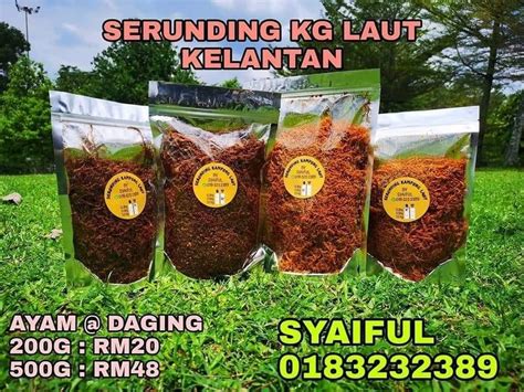 Original Serunding Kampung Laut Food Drinks Local Eats On Carousell