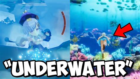 UNDERWATER Genshin Impact When Tower Of Fantasy Underwater Gameplay