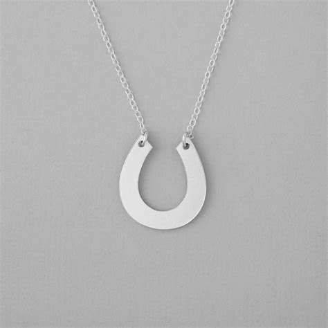Silver Horseshoe Cowgirl Necklace Horseshoe Necklace Sincerely Silver
