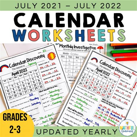 Calendar Discovery Worksheet Celka Madelyn