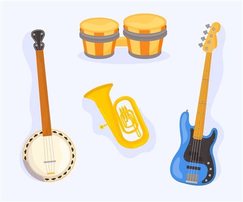 Free Vector | Hand drawn musical instruments collection