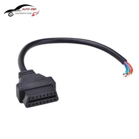 50pcs 16 Pin Car Diagnostic Interface Tool Adapter Obdii Obd 2 Obd2 16pin Female Connector To