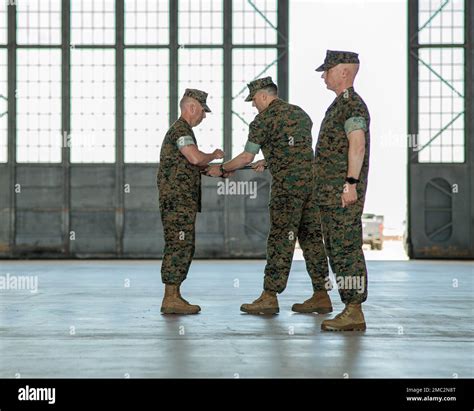 U S Marine Corps Sgt Maj Thomas R Coffey Left Receives The Non