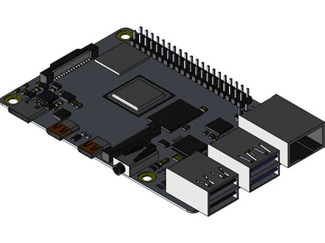 Raspberry Pi Model B D Cad Model Library Grabcad