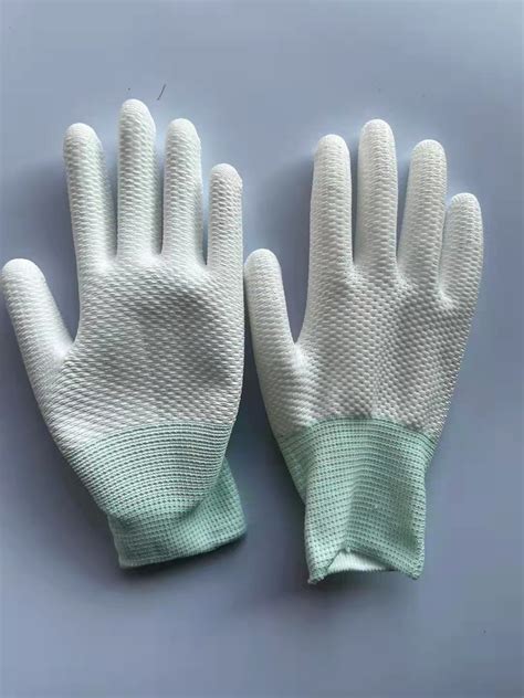 Anti Static Carbon Fiber Pu Palm Coated Esd Gloves China Labour Glove