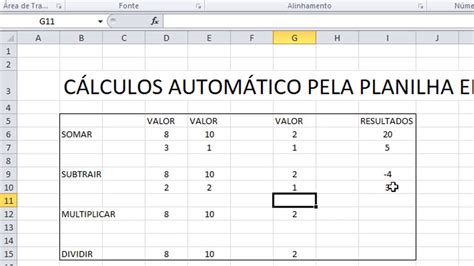 C Lculo Em Planilha B Sico Youtube