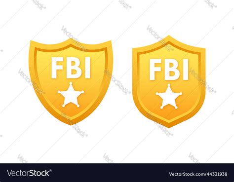 Fbi Badge Agent Id Policeman Royalty Free Vector Image
