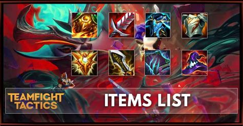 TFT Set 5 Items List | Teamfight Tactics - zilliongamer