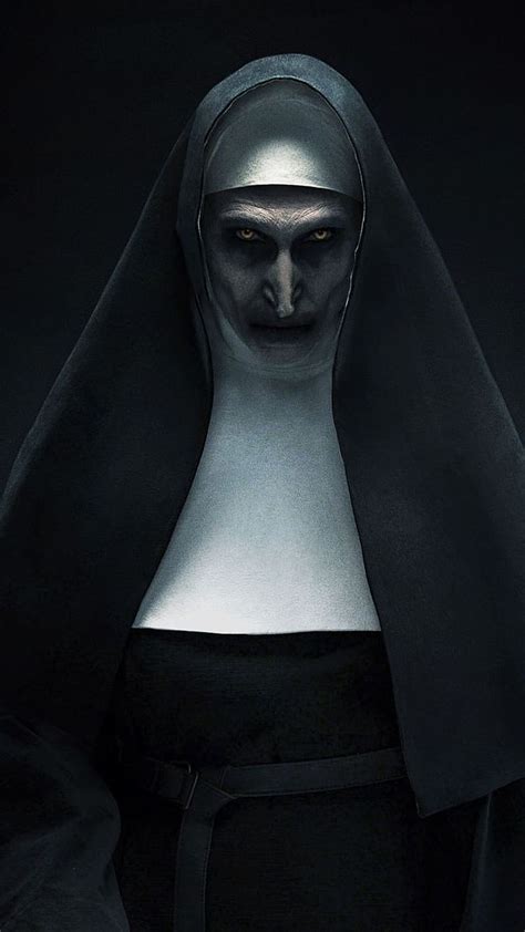 The Black Nun, black, nun, horror, scary, face, HD phone wallpaper | Peakpx