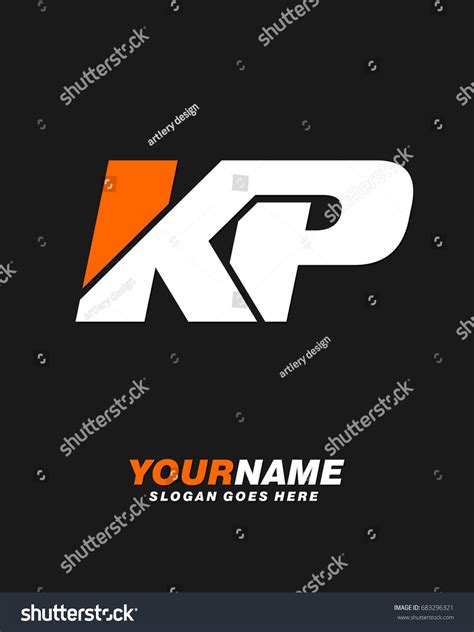 Letter K P Logo Template Vector Stock Vector Royalty Free 683296321